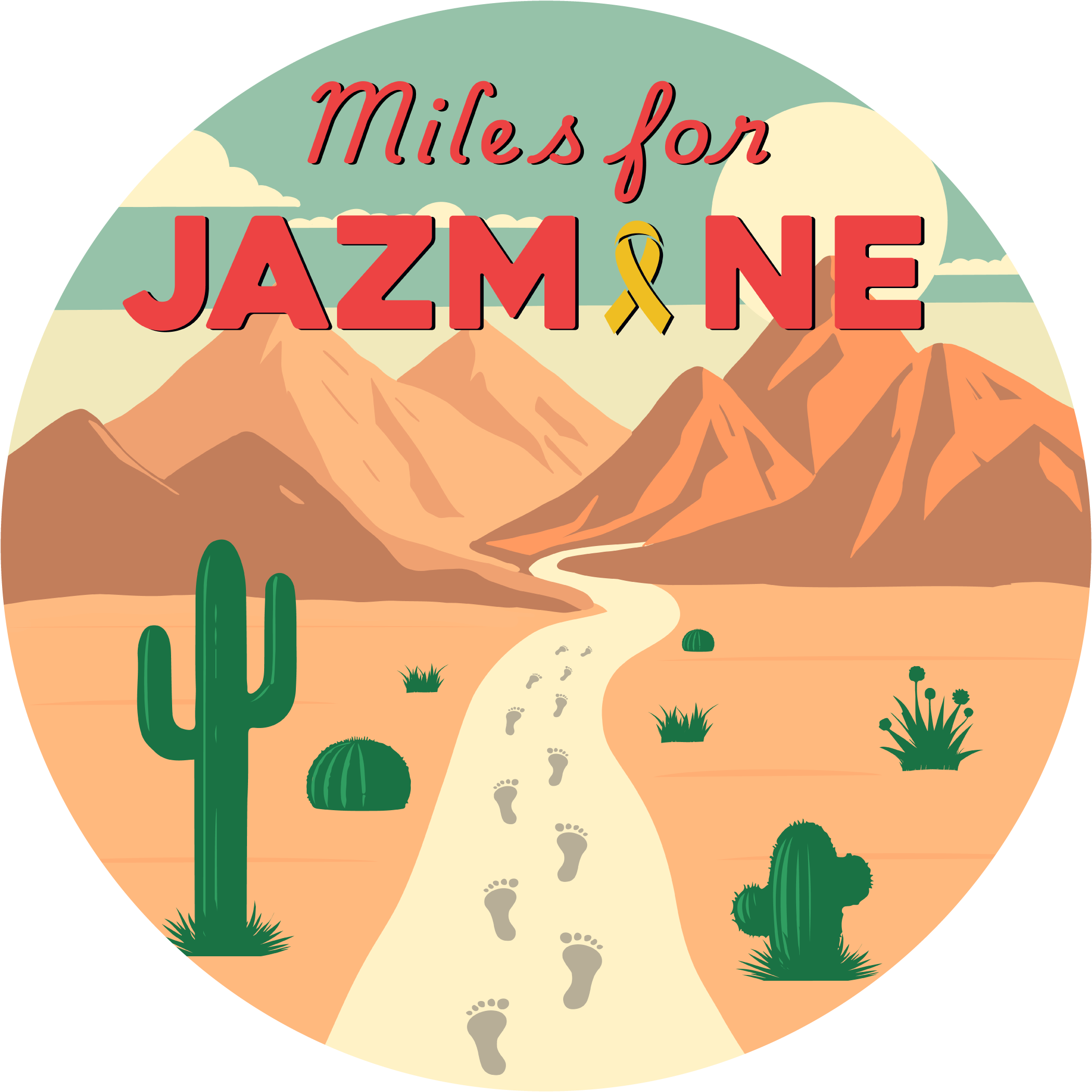 Miles for Jazmine Footprints Badge